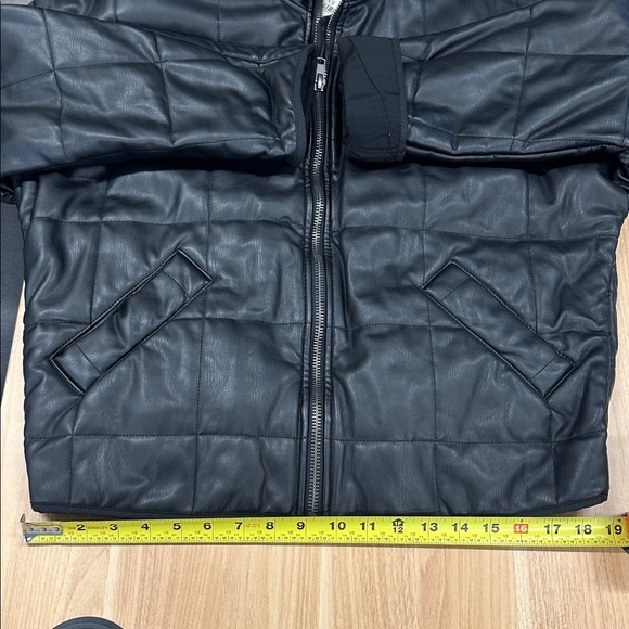 FREE PEOPLE - Quilted Vegan Leather Bomber Jacket - Picture 12 of 14